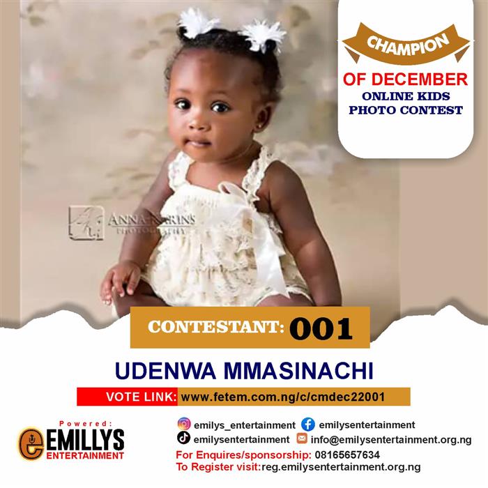 Vote Udenwa Mmasinachi in Champion of the month December Voting Contest @ Fetem.com.ng