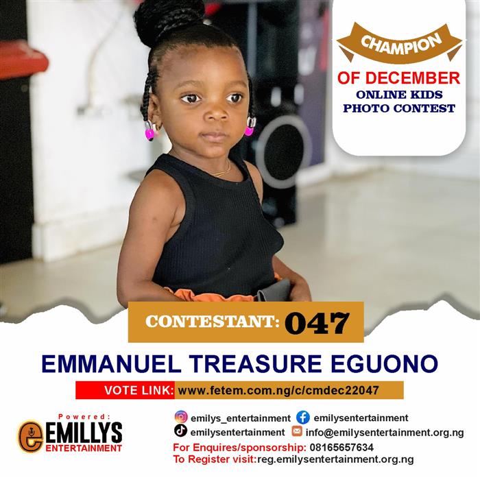 Vote Emmanuel	Treasure Eguono in Champion of the month December Voting Contest @ Fetem.com.ng