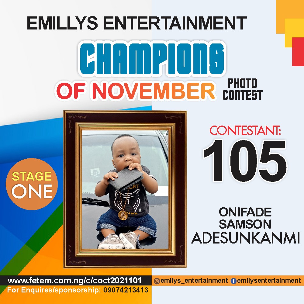 Vote ONIFADE	SAMSON ADESUNKANMI in CHAMPION OF NOVEMBER Voting Contest @ Fetem.com.ng