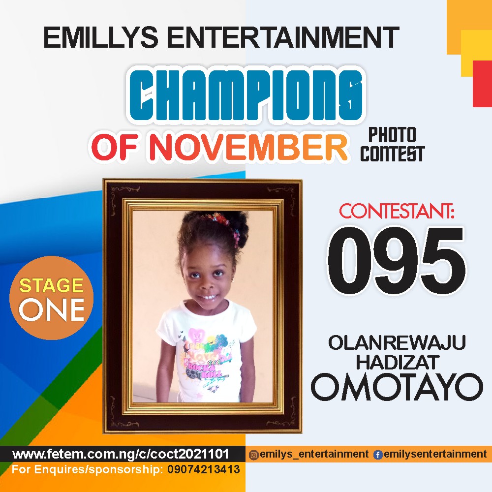 Vote OLANREWAJU	HADIZAT OMOTAYO in CHAMPION OF NOVEMBER Voting Contest @ Fetem.com.ng