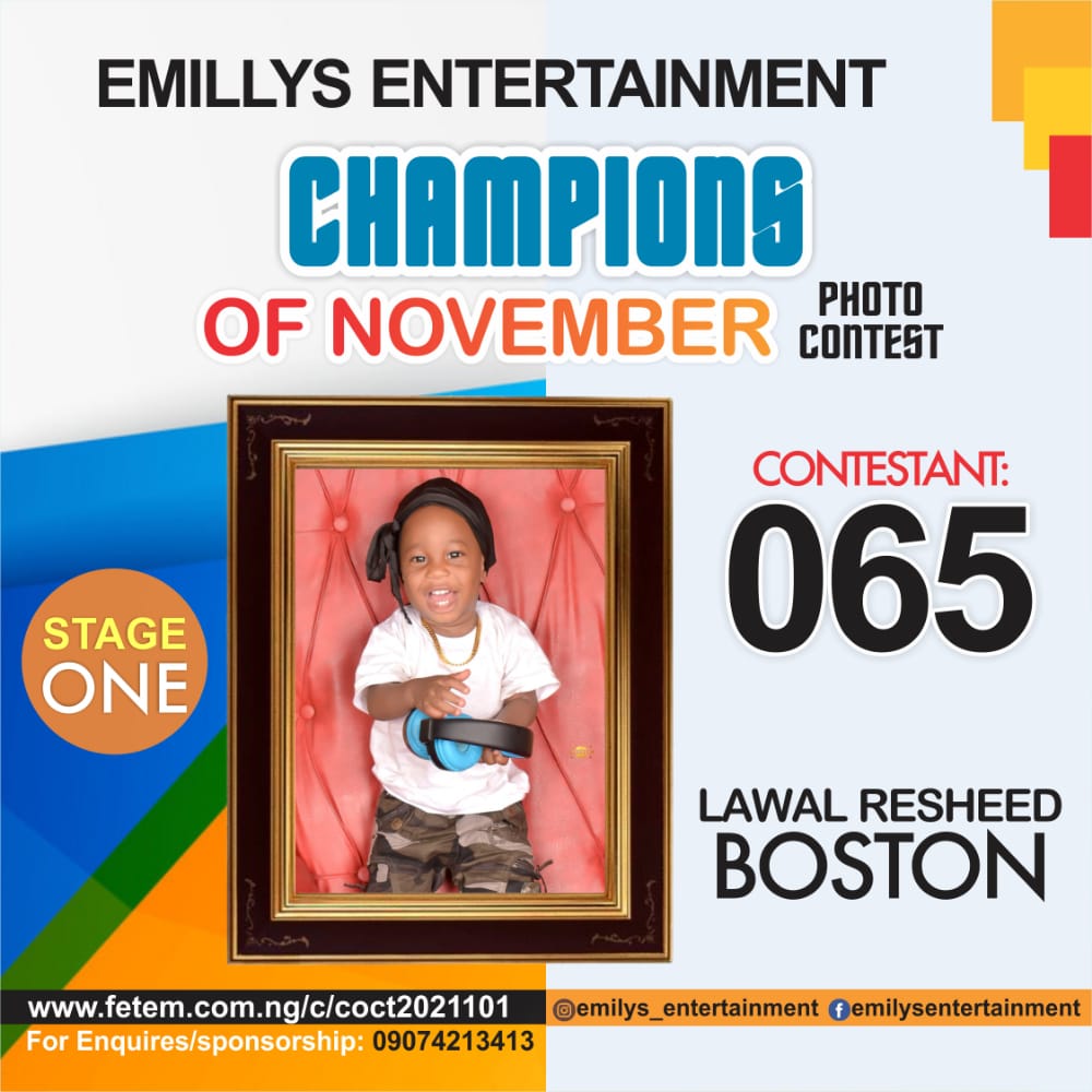 Vote LAWAL	RESHEED BOSTON in CHAMPION OF NOVEMBER Voting Contest @ Fetem.com.ng