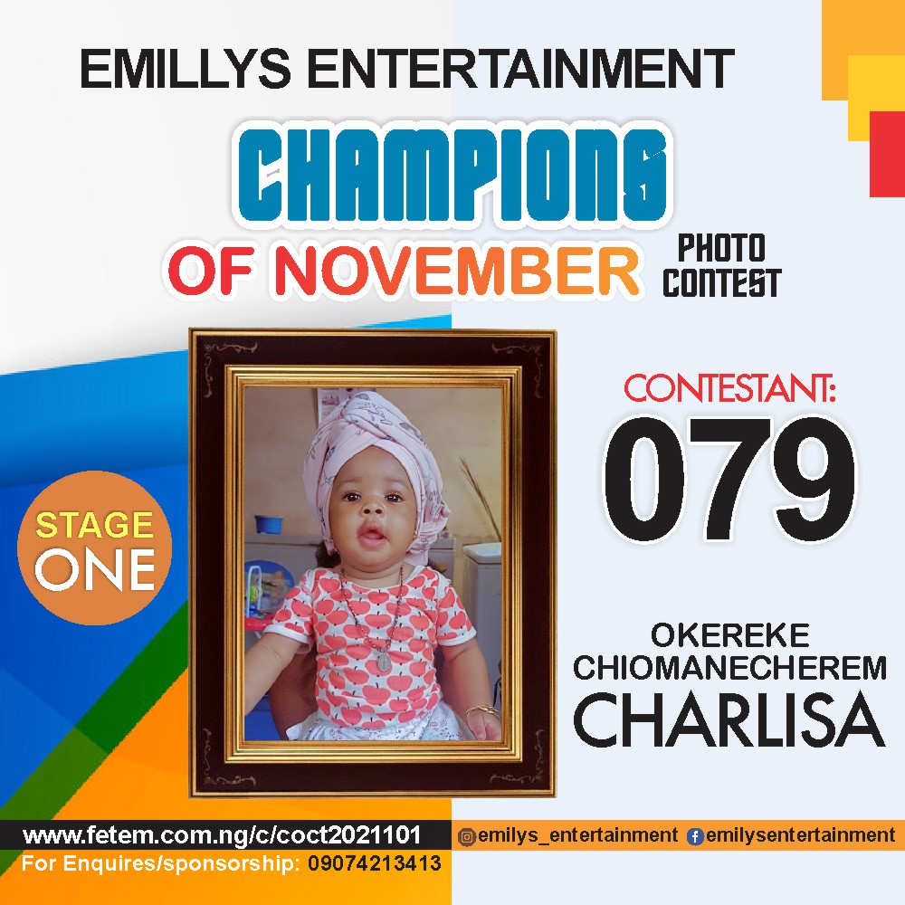 Vote OKEREKE	CHIOMANECHEREM CHARLISA in CHAMPION OF NOVEMBER Voting Contest @ Fetem.com.ng