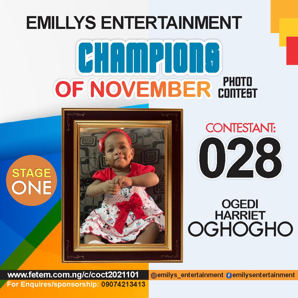 Vote OGEDI	HARRIET OGHOGHO in CHAMPION OF NOVEMBER Voting Contest @ Fetem.com.ng