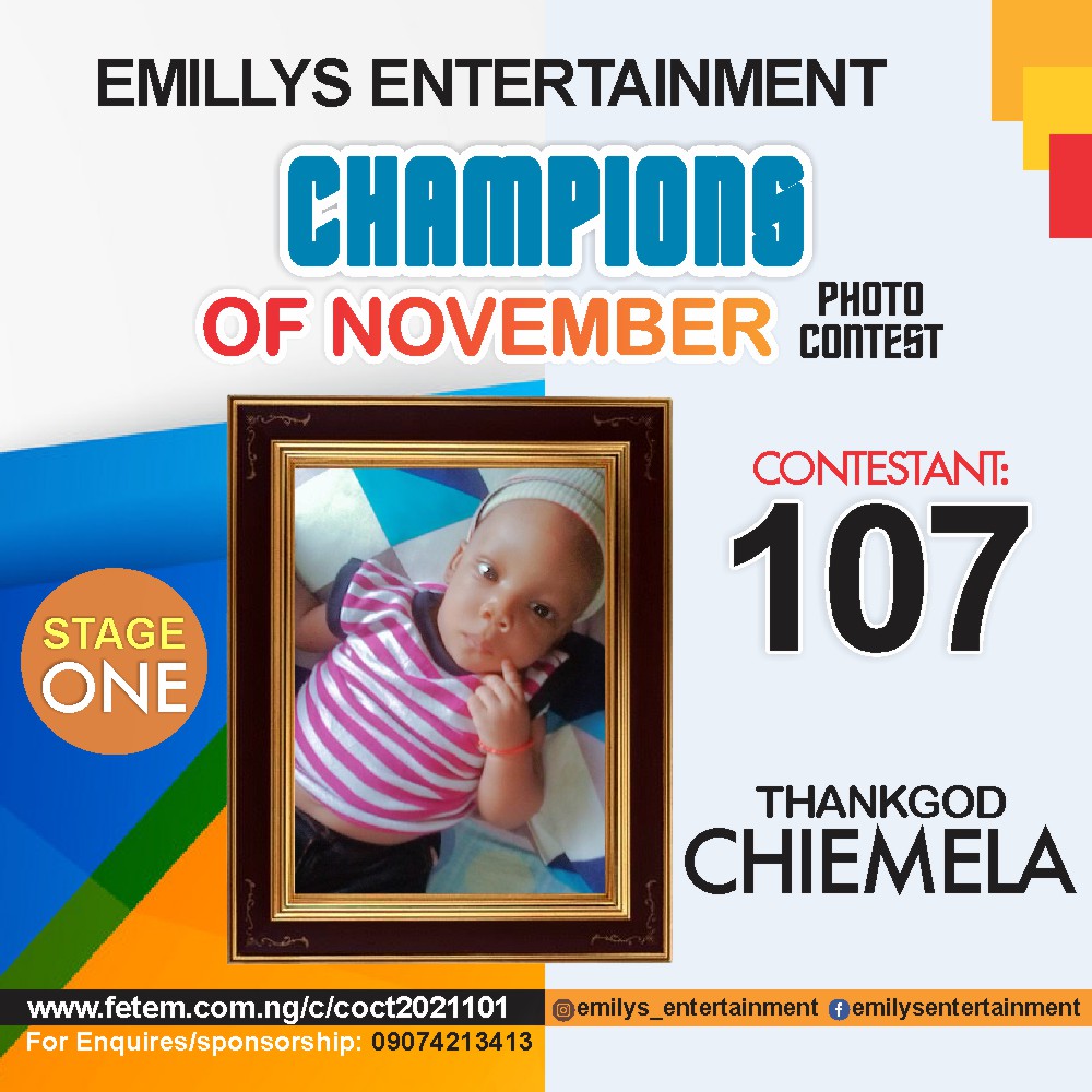 Vote THANKGOD CHIEMELA in CHAMPION OF NOVEMBER Voting Contest @ Fetem.com.ng