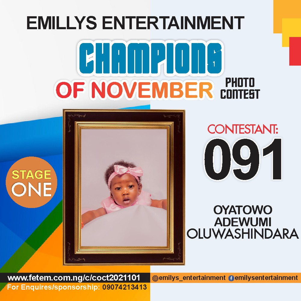 Vote OYATOWO	ADEWUMI OLUWASHINDARA in CHAMPION OF NOVEMBER Voting Contest @ Fetem.com.ng