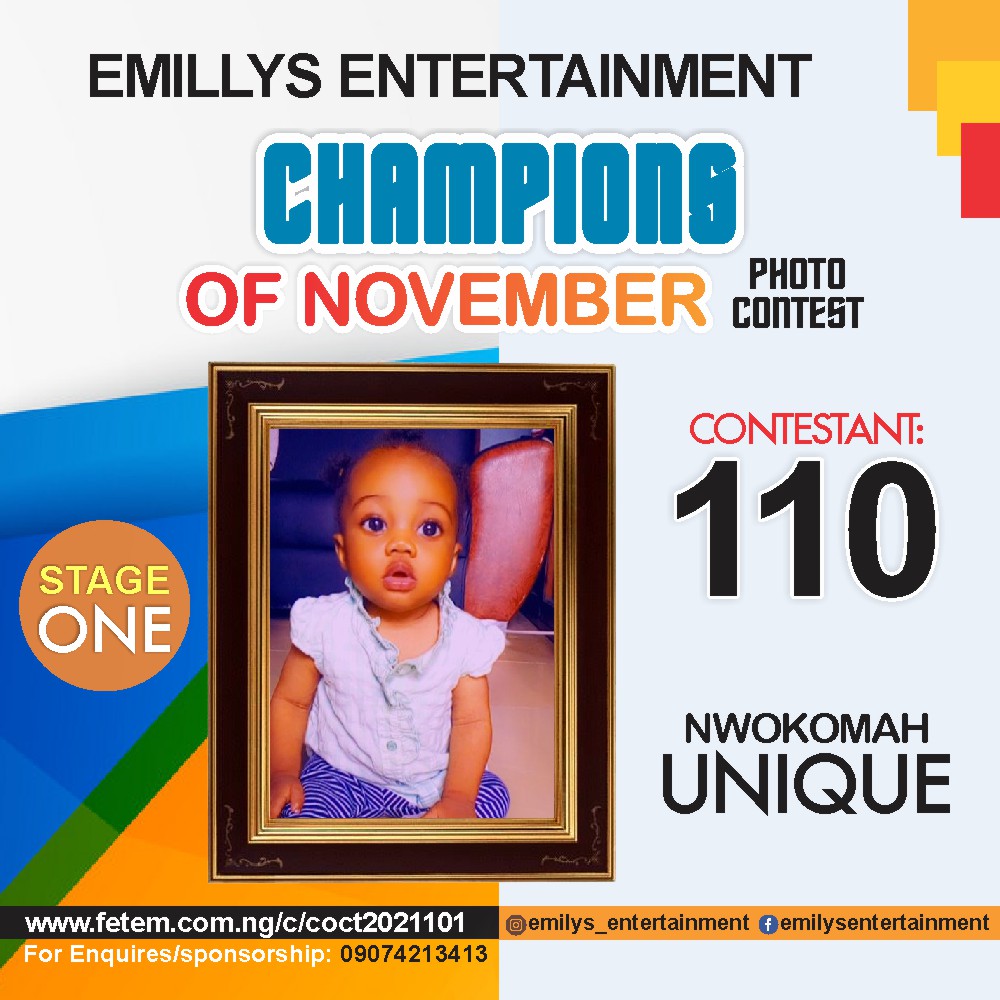 Vote NWOKOMAH UNIQUE in CHAMPION OF NOVEMBER Voting Contest @ Fetem.com.ng