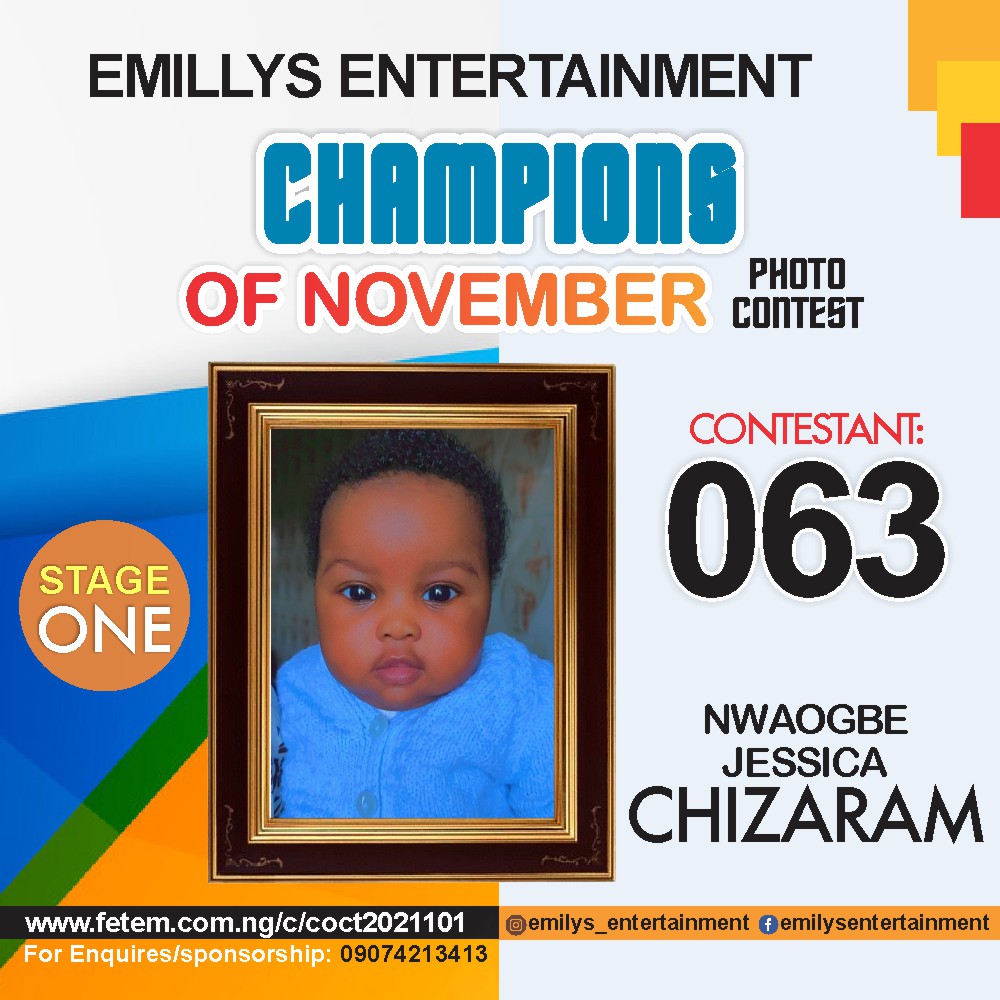 Vote NWAOGBE	JESSICA CHIZARAM in CHAMPION OF NOVEMBER Voting Contest @ Fetem.com.ng