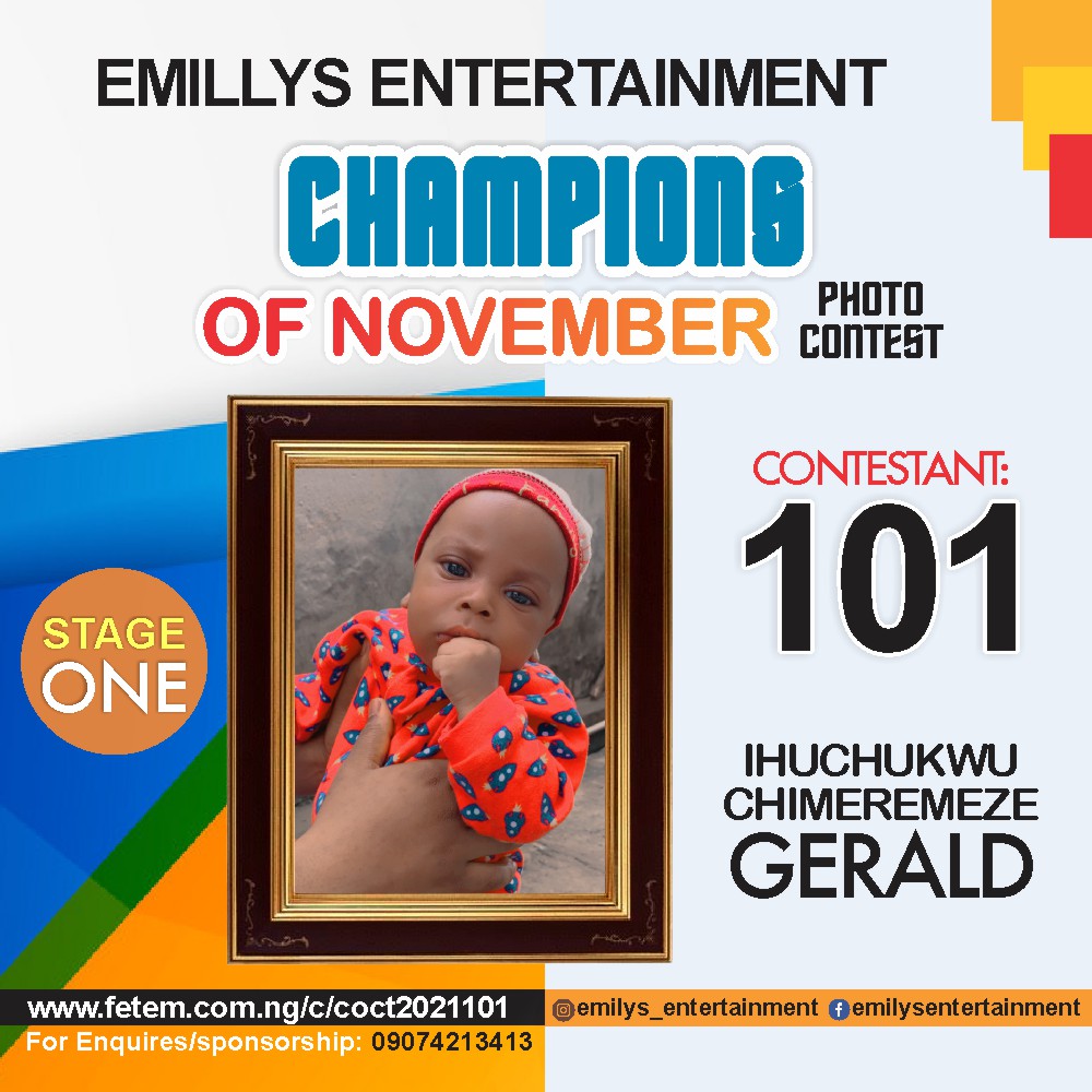 Vote IHUCHUKWU	CHIMEREMEZE GERALD in CHAMPION OF NOVEMBER Voting Contest @ Fetem.com.ng