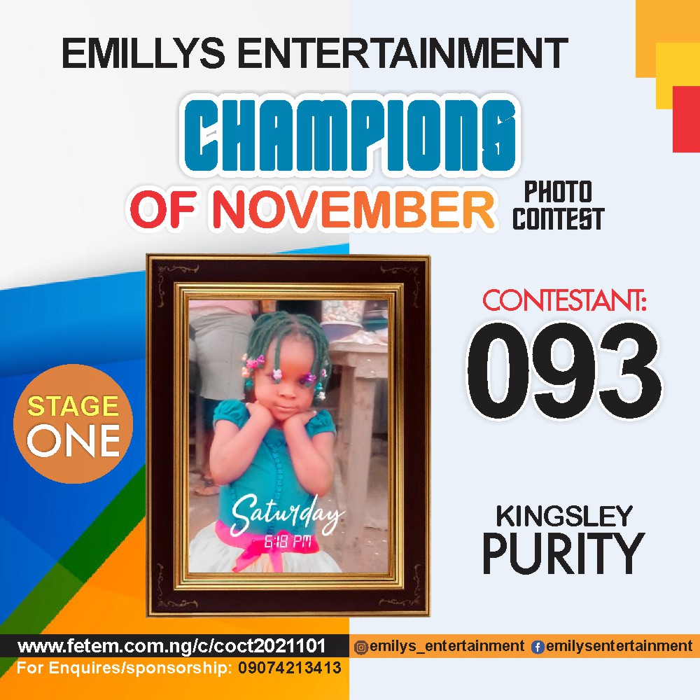 Vote KINGSLEY PURITY in CHAMPION OF NOVEMBER Voting Contest @ Fetem.com.ng