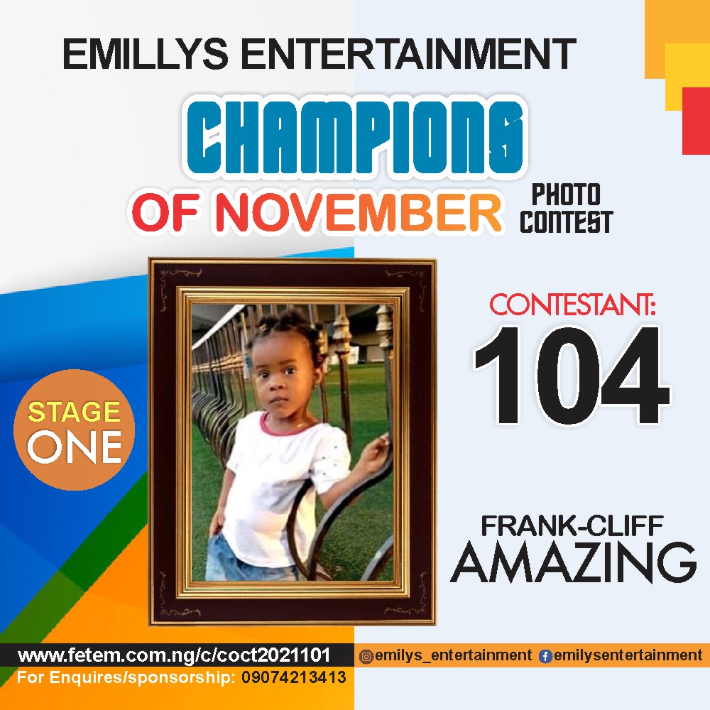 Vote FRANK-CLIFF AMAZING in CHAMPION OF NOVEMBER Voting Contest @ Fetem.com.ng