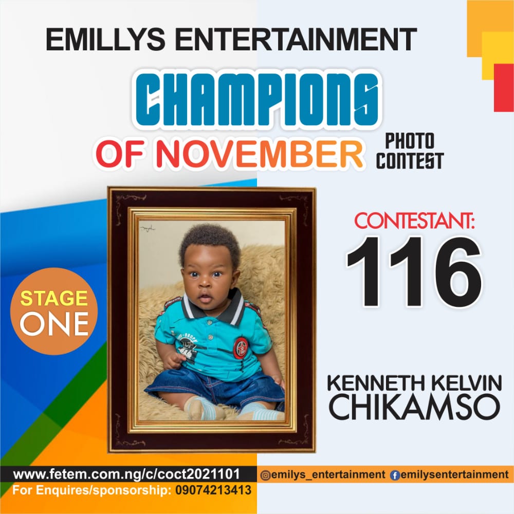 Vote Kenneth	Kelvin Chikamso in CHAMPION OF NOVEMBER Voting Contest @ Fetem.com.ng