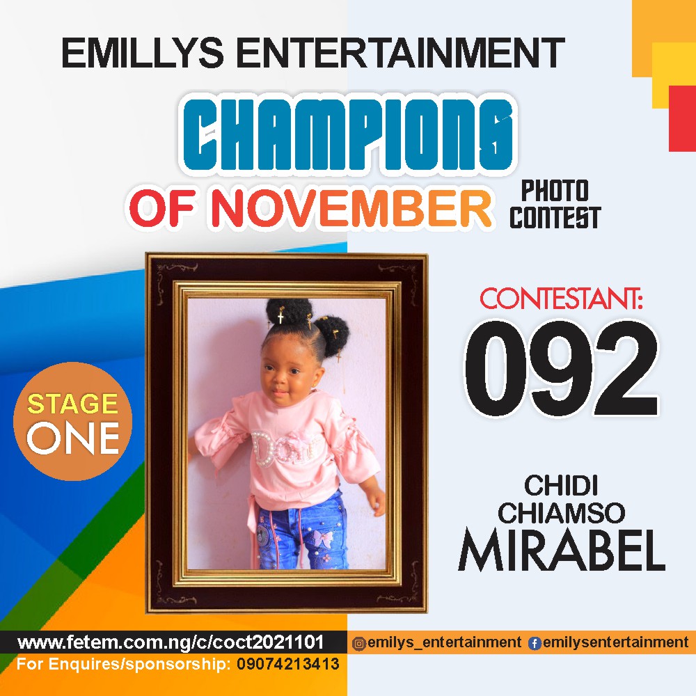 Vote CHIDI	CHIAMSO MIRABEL in CHAMPION OF NOVEMBER Voting Contest @ Fetem.com.ng