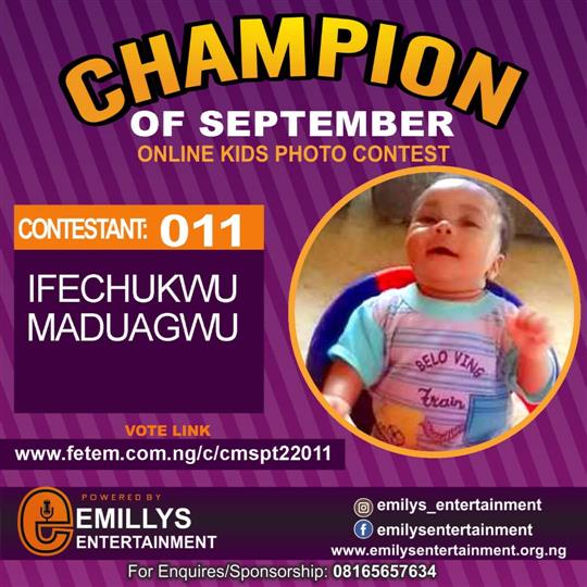 Vote IFECHUKWU MADUAGWU in CHAMPION OF THE MONTH SEPTEMBER Voting Contest @ Fetem.com.ng