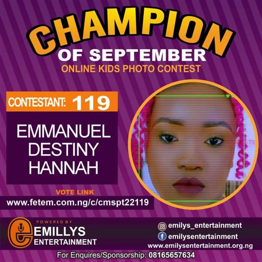 Vote AJAO	DHIKROH OPEYEMI in CHAMPION OF THE MONTH SEPTEMBER Voting Contest @ Fetem.com.ng