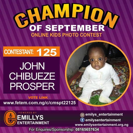 Vote JOHN	CHIBUEZE PROSPER in CHAMPION OF THE MONTH SEPTEMBER Voting Contest @ Fetem.com.ng