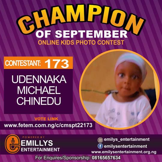 Vote UDENNAKA	MICHAEL CHINEDU in CHAMPION OF THE MONTH SEPTEMBER Voting Contest @ Fetem.com.ng