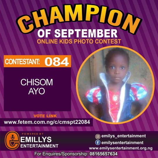 Vote AGUIGBO	HAPPINESS CHIMUANYA in CHAMPION OF THE MONTH SEPTEMBER Voting Contest @ Fetem.com.ng