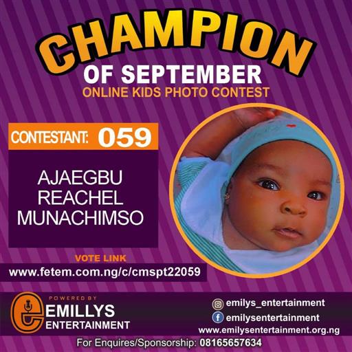 Vote AJAEGBU	REACHEL MUNACHIMSO in CHAMPION OF THE MONTH SEPTEMBER Voting Contest @ Fetem.com.ng