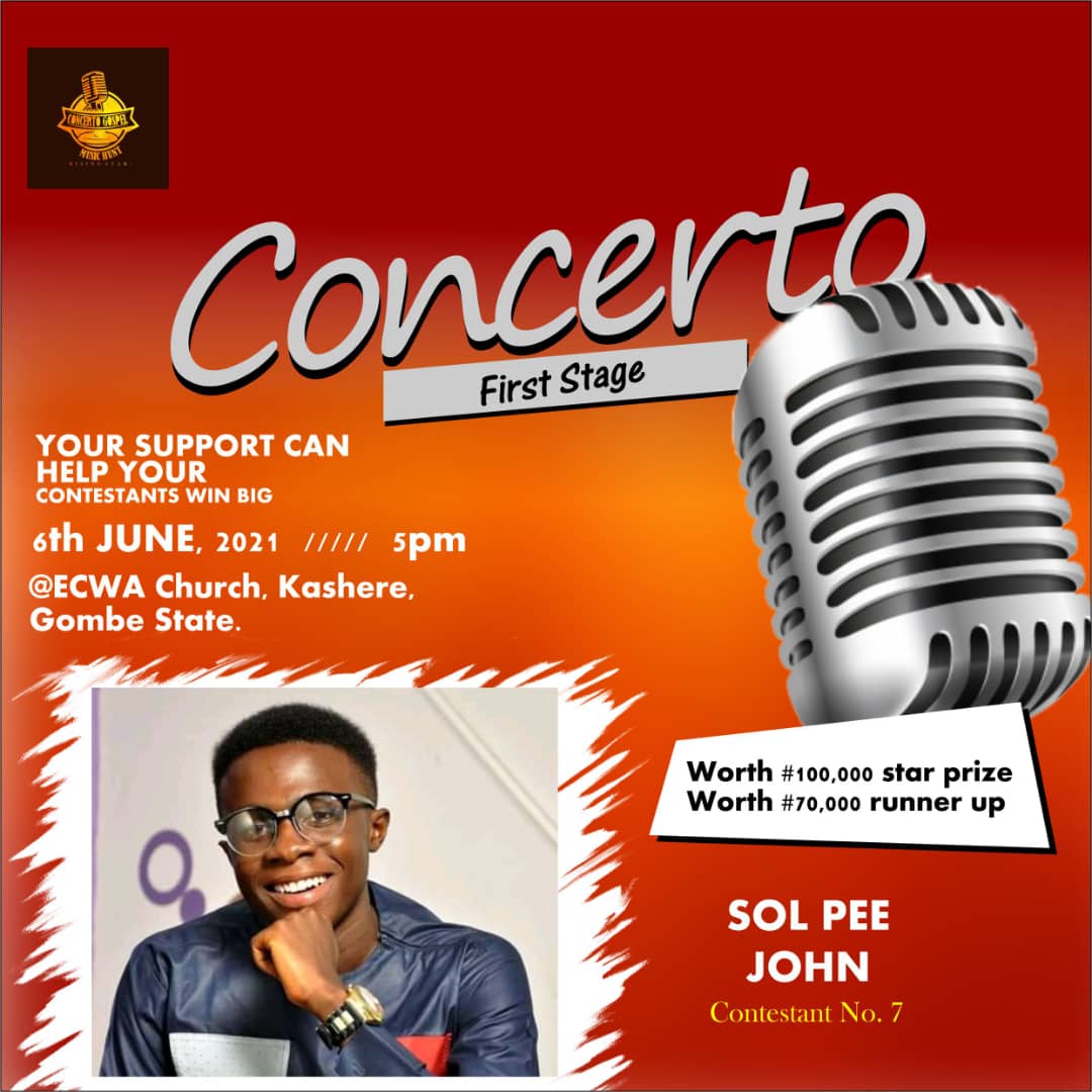 Vote John Solomon (Solpee) in CONCERTO Gospel Talent Hunt Voting Contest @ Fetem.com.ng