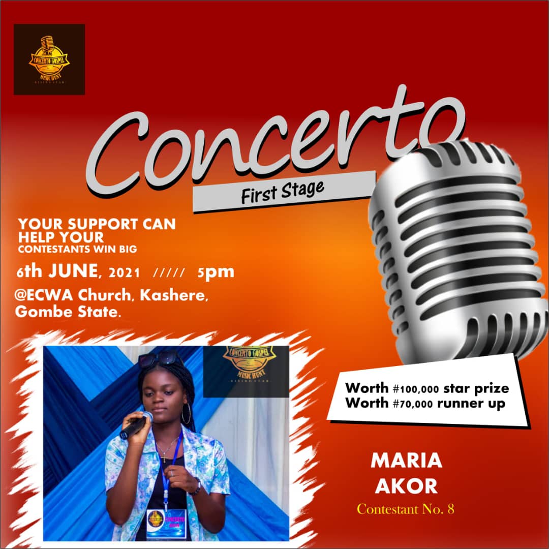 Vote MARIA AKOR in CONCERTO Gospel Talent Hunt Voting Contest @ Fetem.com.ng