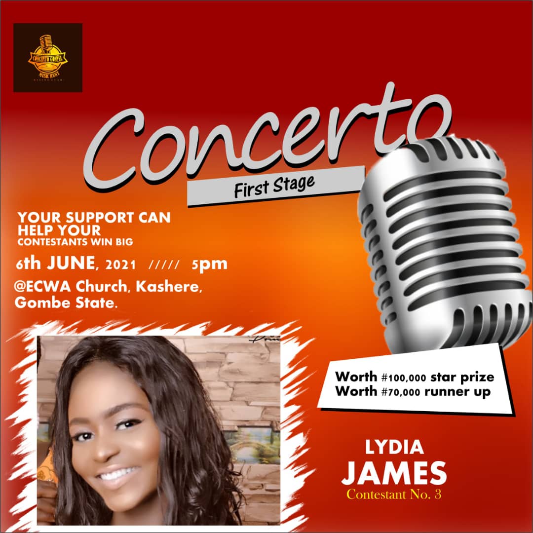 Vote Lydia James in CONCERTO Gospel Talent Hunt Voting Contest @ Fetem.com.ng