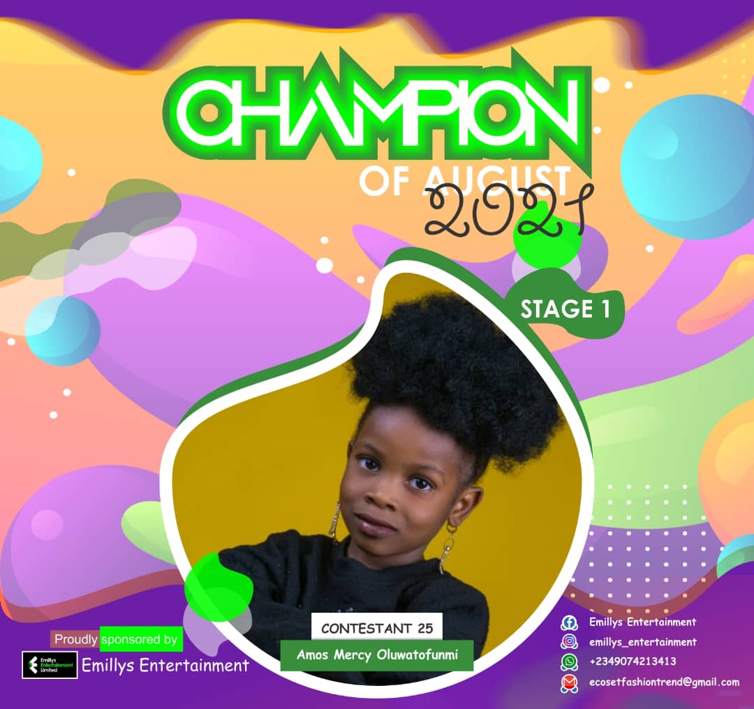 Vote AMOS	MERCY OLUWATOFUNMI in CHAMPIONS OF AUGUST 2021 Voting Contest @ Fetem.com.ng