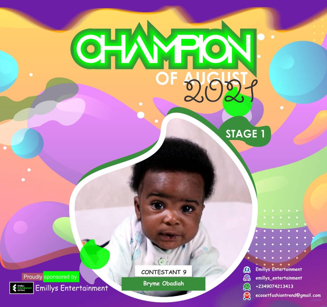 Vote BRYME OBADIAH in CHAMPIONS OF AUGUST 2021 Voting Contest @ Fetem.com.ng