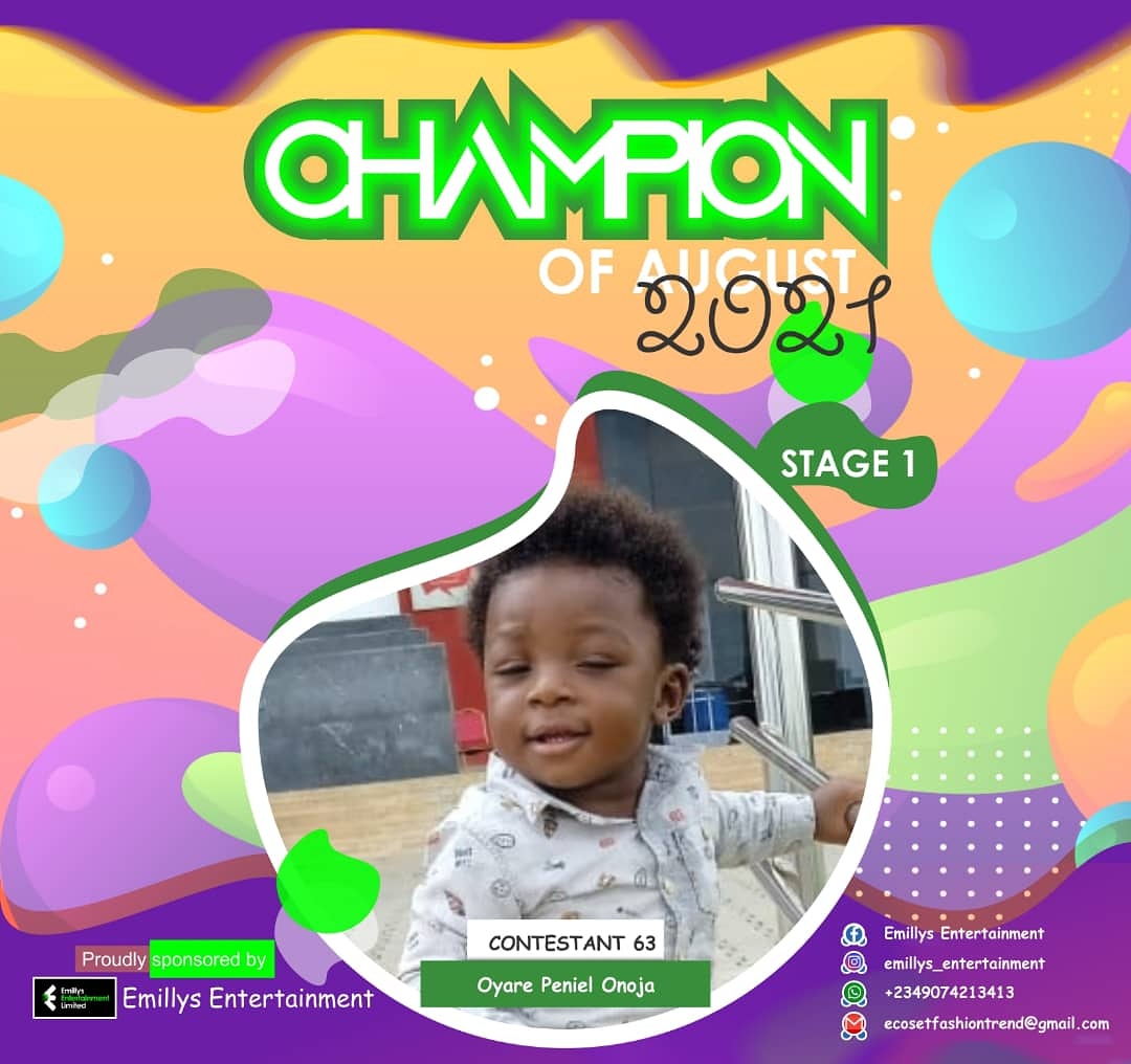 Vote OYARE PENIEL ONOJA in CHAMPIONS OF AUGUST 2021 Voting Contest @ Fetem.com.ng