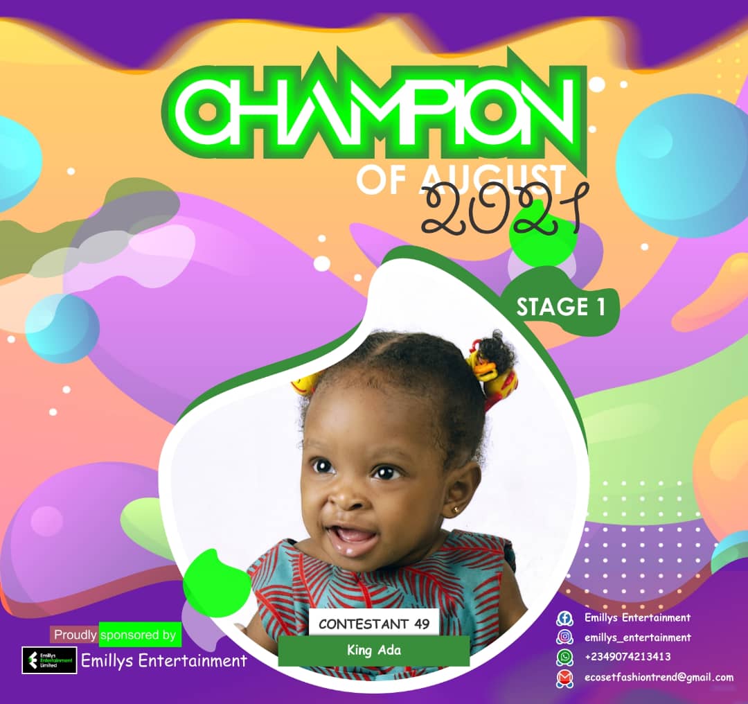 Vote KING ADA in CHAMPIONS OF AUGUST 2021 Voting Contest @ Fetem.com.ng