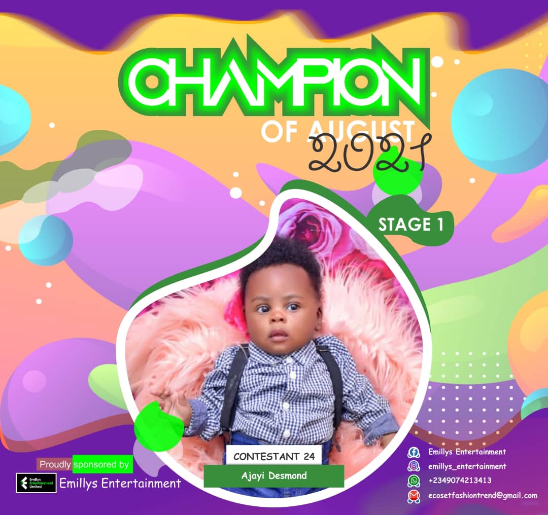 Vote AJAYI DESMOND in CHAMPIONS OF AUGUST 2021 Voting Contest @ Fetem.com.ng