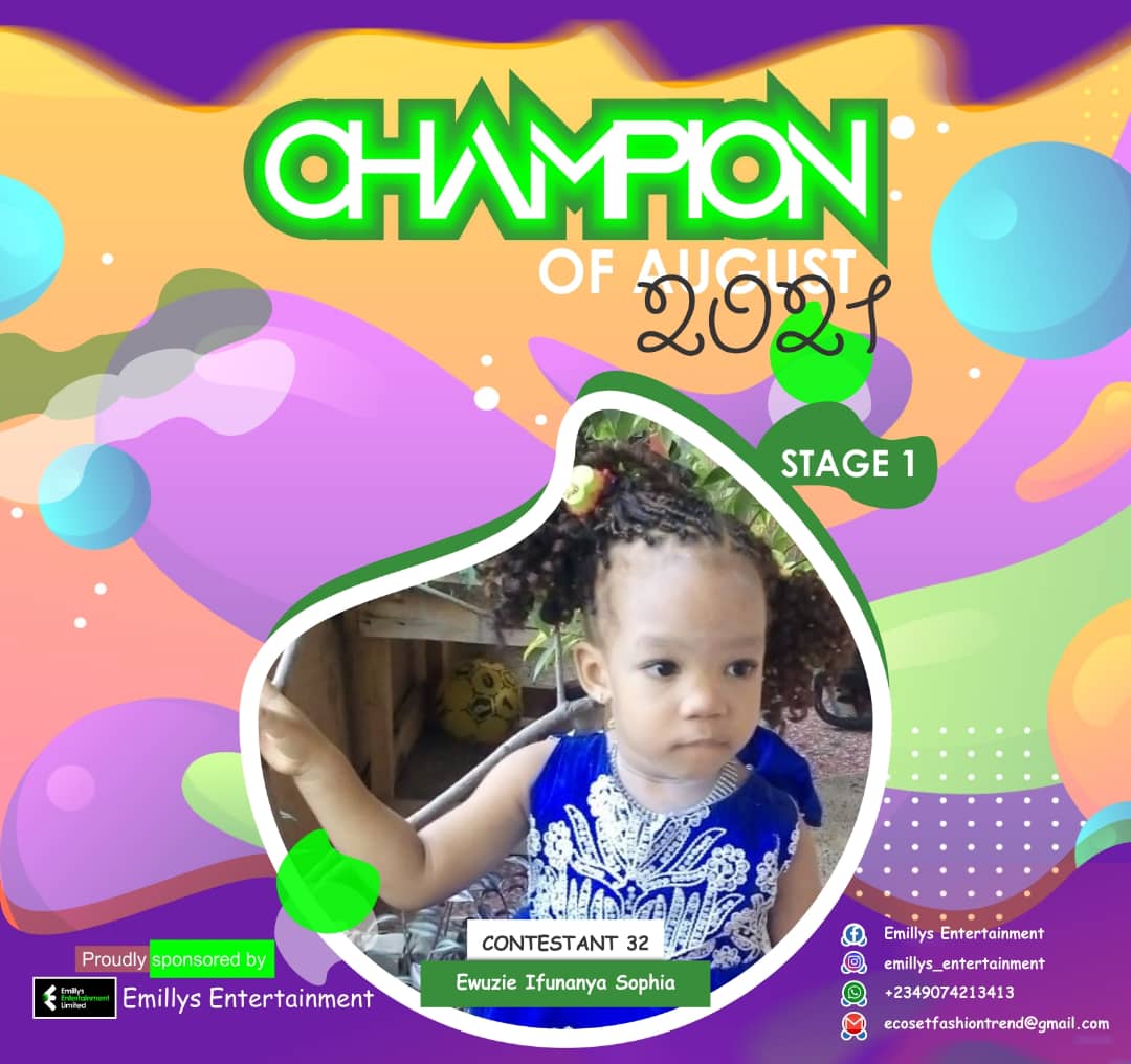 Vote EWUZIE	IFUNANYA SOPHIA in CHAMPIONS OF AUGUST 2021 Voting Contest @ Fetem.com.ng