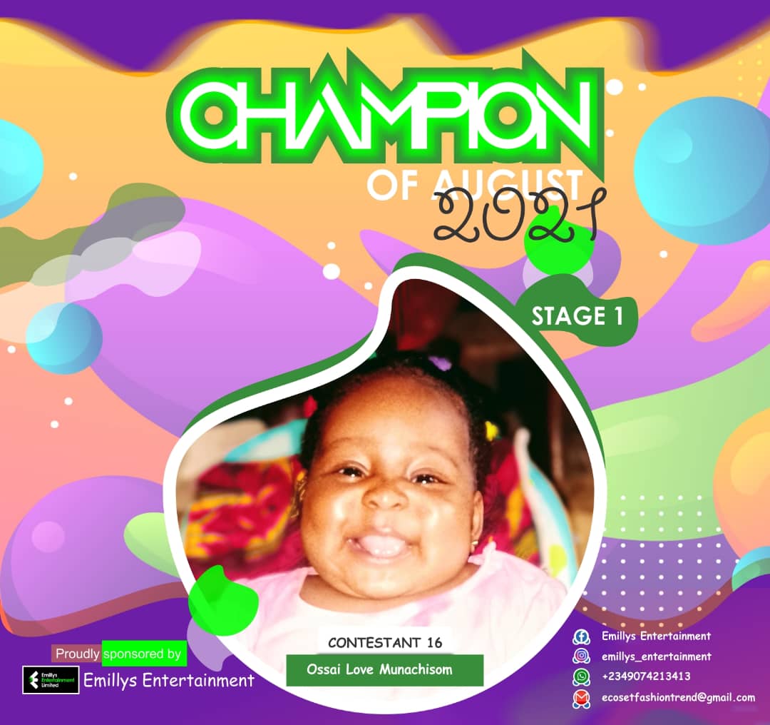 Vote OSSAI	LOVE MUNACHISOM in CHAMPIONS OF AUGUST 2021 Voting Contest @ Fetem.com.ng