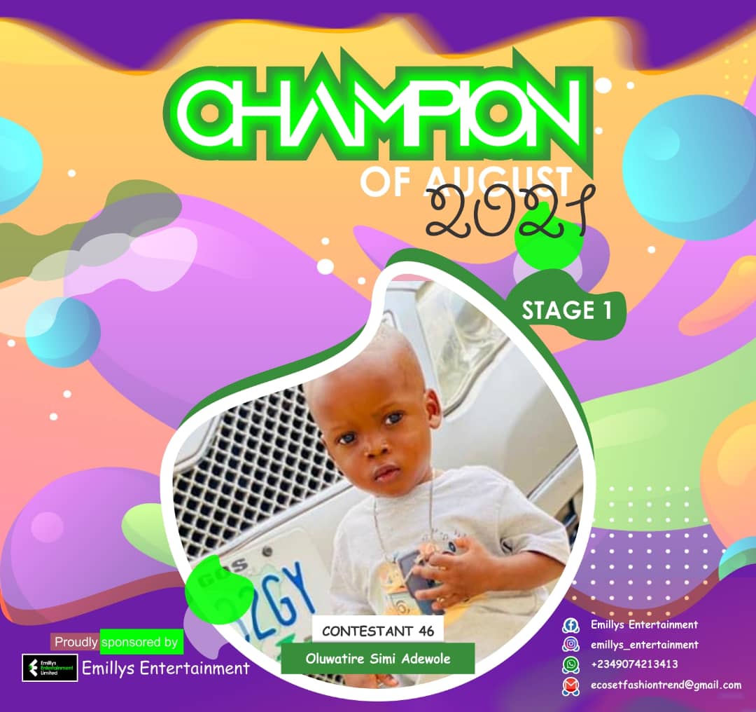 Vote OLUWATIRESIMI ADEWOLE in CHAMPIONS OF AUGUST 2021 Voting Contest @ Fetem.com.ng