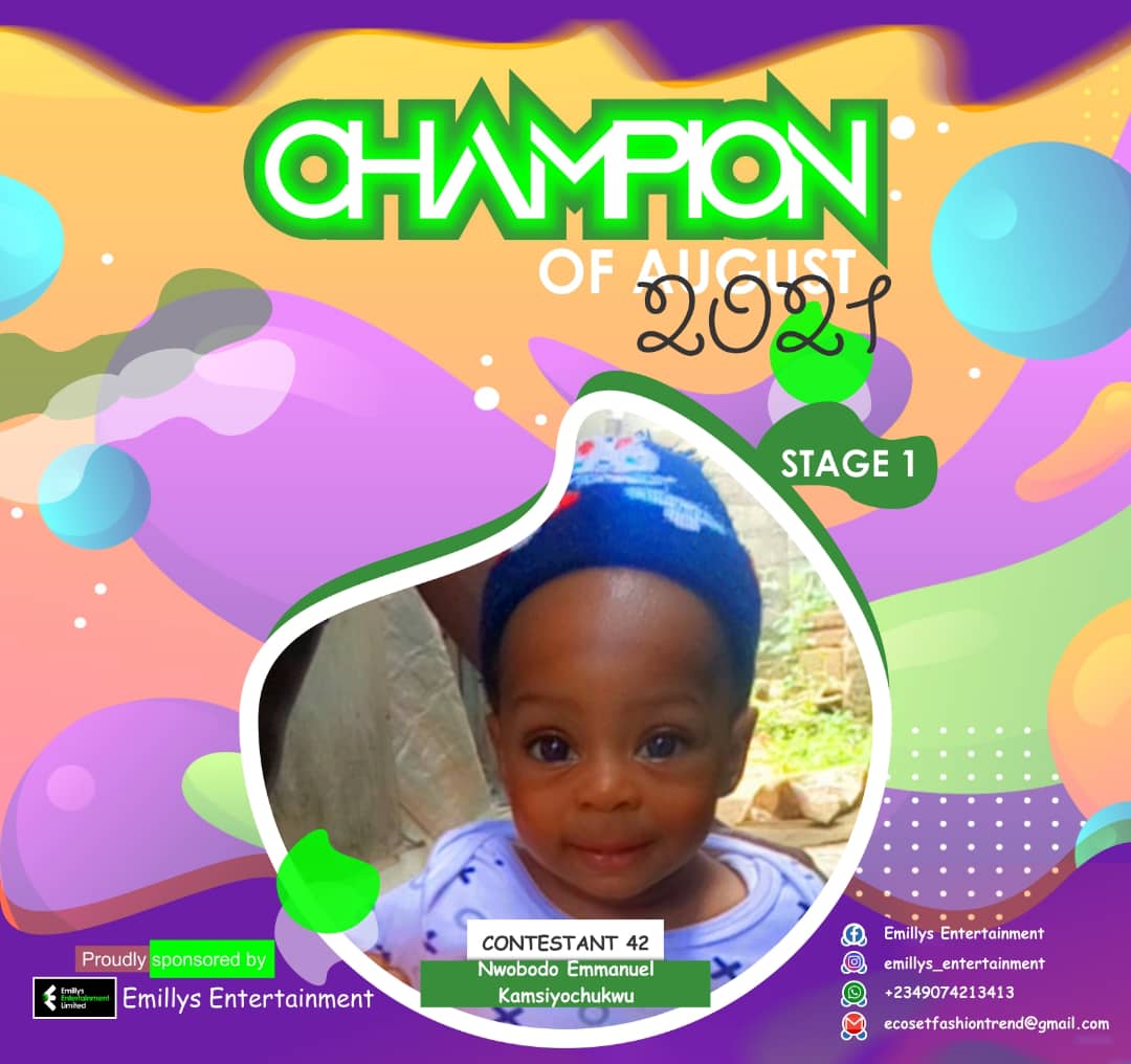 Vote NWOBODO	EMMANUEL KAMSIYOCHUKWU in CHAMPIONS OF AUGUST 2021 Voting Contest @ Fetem.com.ng