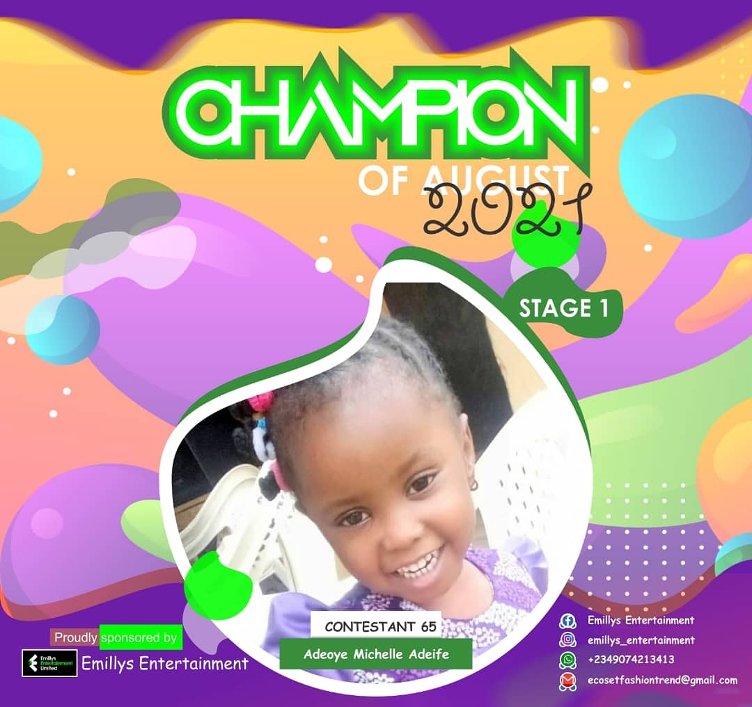 Vote DEOYE MICHELLE ADWIFE in CHAMPIONS OF AUGUST 2021 Voting Contest @ Fetem.com.ng