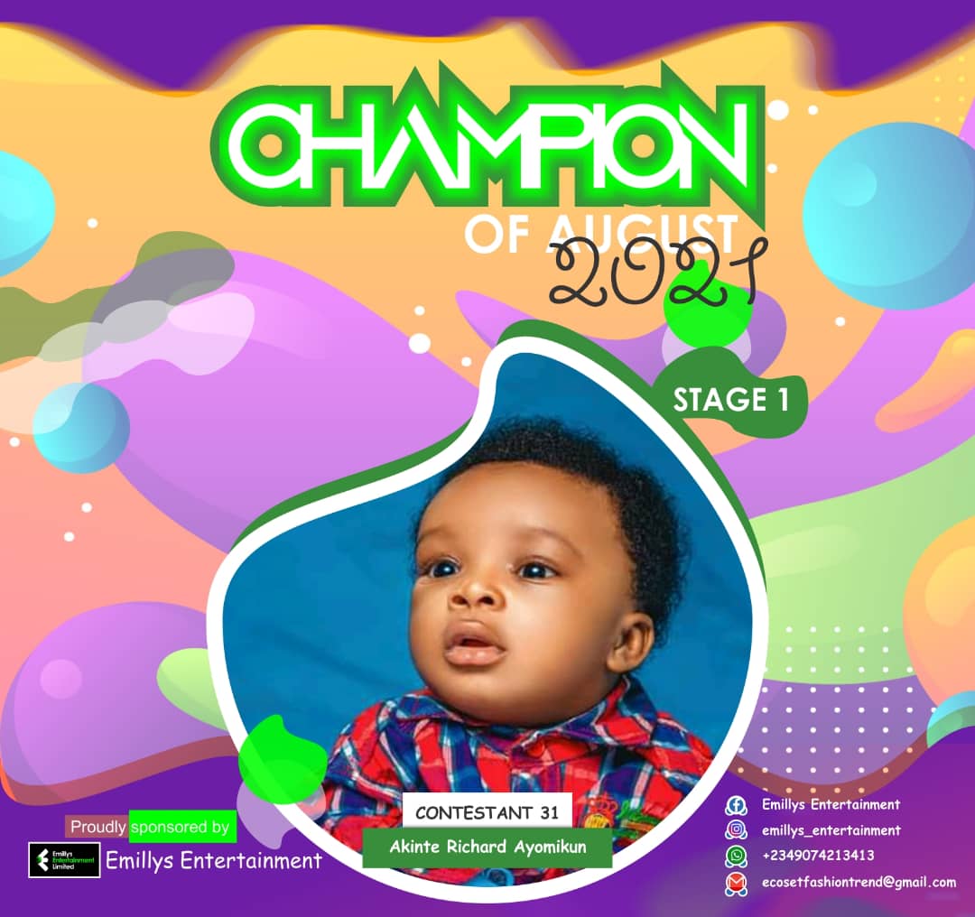 Vote AKINTE	RICHARD AYOMIKUN in CHAMPIONS OF AUGUST 2021 Voting Contest @ Fetem.com.ng