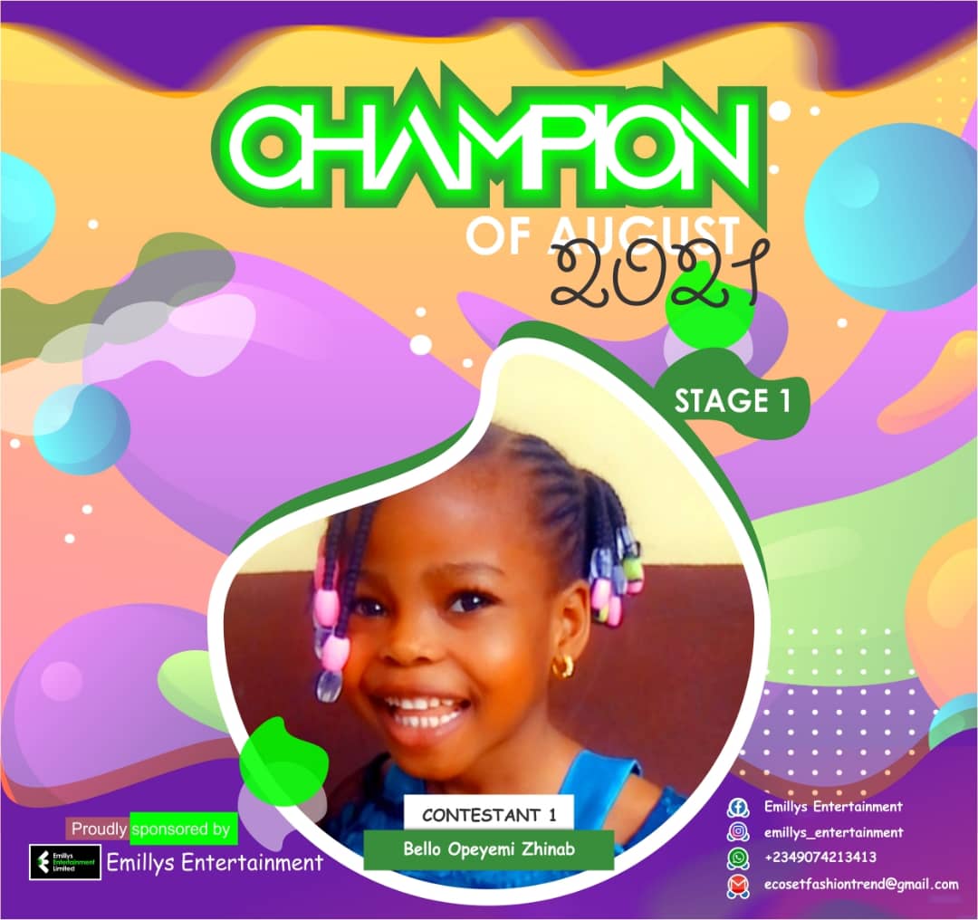 Vote BELLO	OPEYEMI ZHINAB in CHAMPIONS OF AUGUST 2021 Voting Contest @ Fetem.com.ng