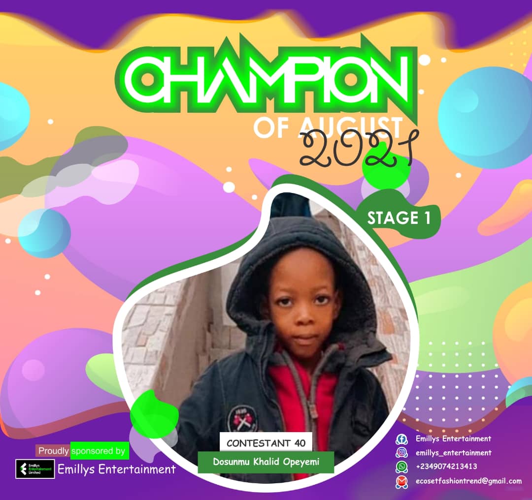 Vote DOSUNMU	KHALID OPEYEMI in CHAMPIONS OF AUGUST 2021 Voting Contest @ Fetem.com.ng