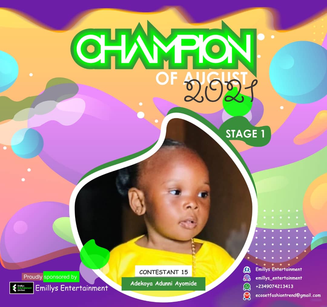 Vote ADEKOYA	ADUNNI AYOMIDE in CHAMPIONS OF AUGUST 2021 Voting Contest @ Fetem.com.ng