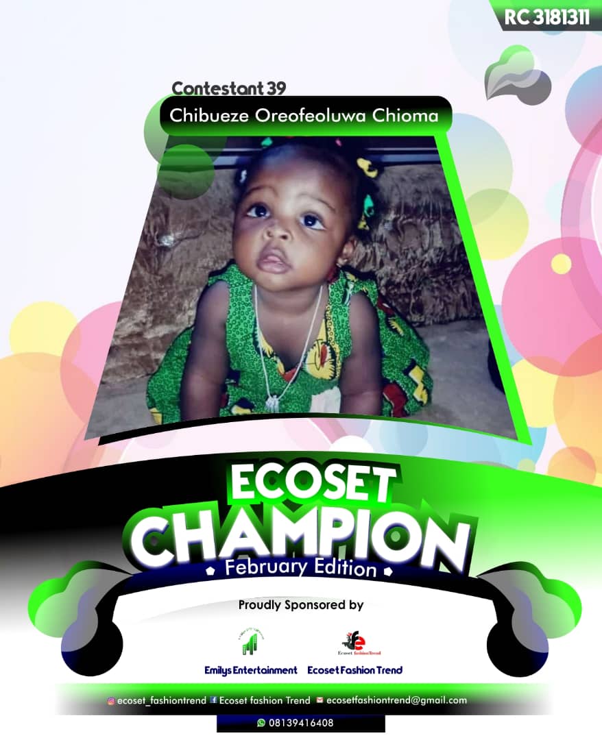 Vote CHIBUEZE	OREOFEOLUWA CHIOMA in ECOSET CAMPIONS OF FEBRUARY Voting Contest @ Fetem.com.ng