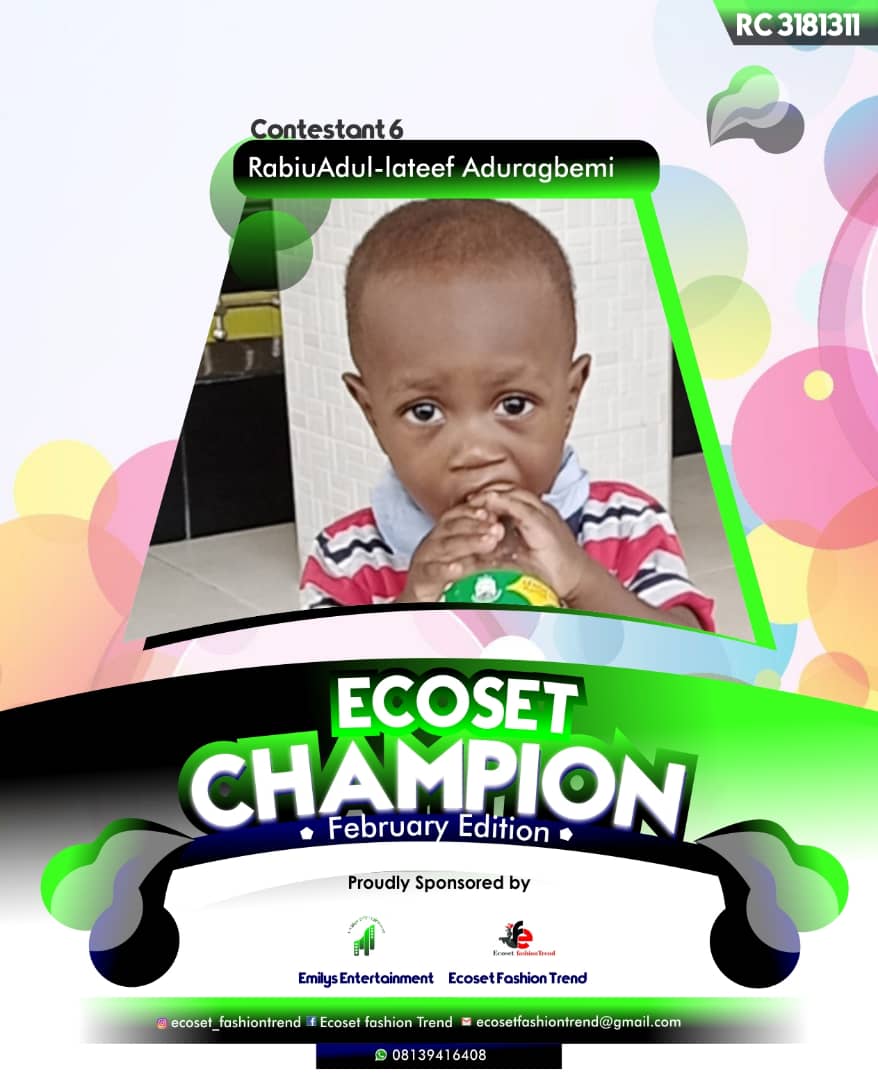 Vote RABIU	ADUL-LATEEF ADURAGBEMI in ECOSET CAMPIONS OF FEBRUARY Voting Contest @ Fetem.com.ng