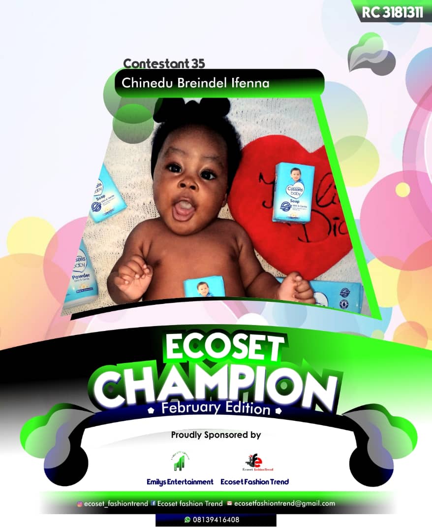 Vote CHINEDU	BREINDEL IFENNA in ECOSET CAMPIONS OF FEBRUARY Voting Contest @ Fetem.com.ng