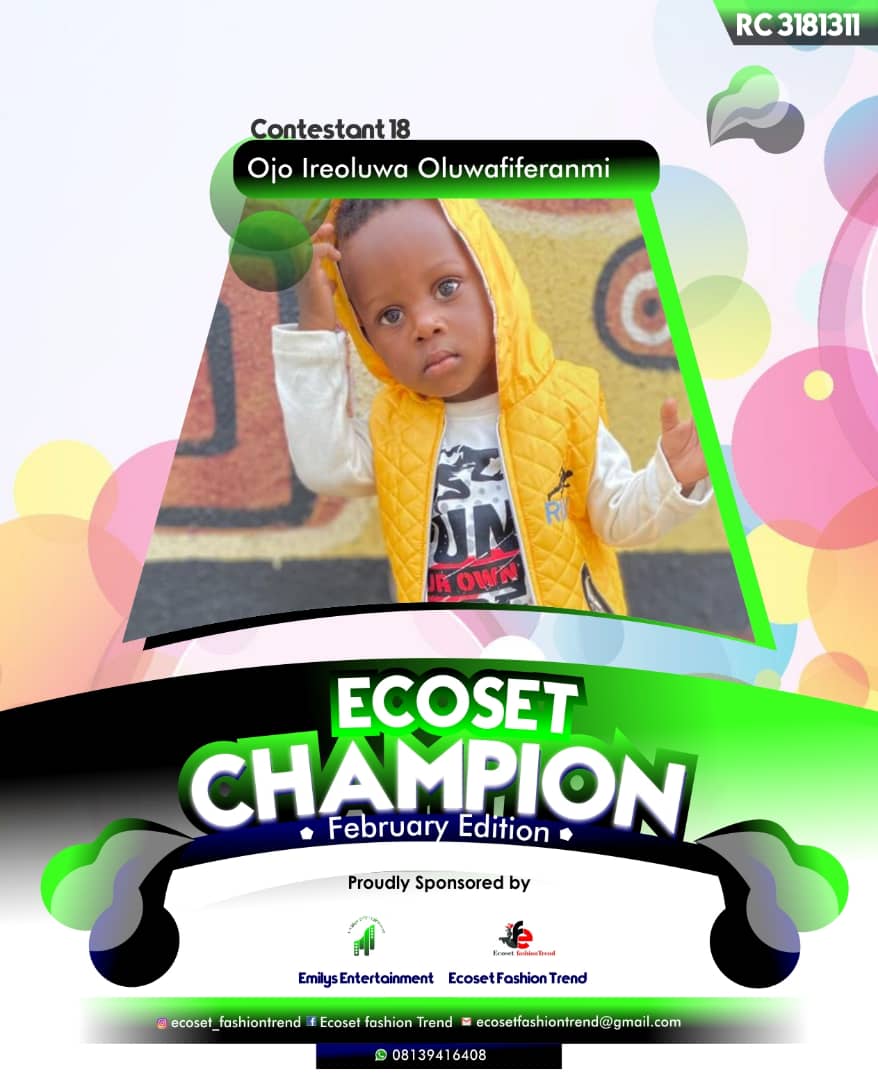 Vote OJO	IREOLUWA OLUWAFIFERANMI in ECOSET CAMPIONS OF FEBRUARY Voting Contest @ Fetem.com.ng