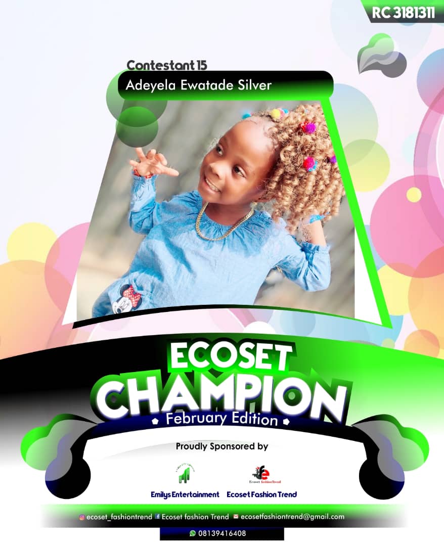 Vote ADEYELA	EWATADE SILVER in ECOSET CAMPIONS OF FEBRUARY Voting Contest @ Fetem.com.ng