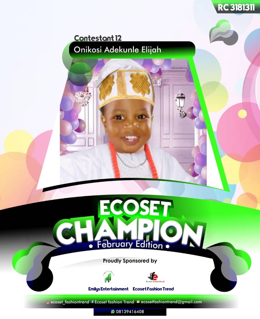 Vote ONIKOSI	ADEKUNLE ELIJAH in ECOSET CAMPIONS OF FEBRUARY Voting Contest @ Fetem.com.ng