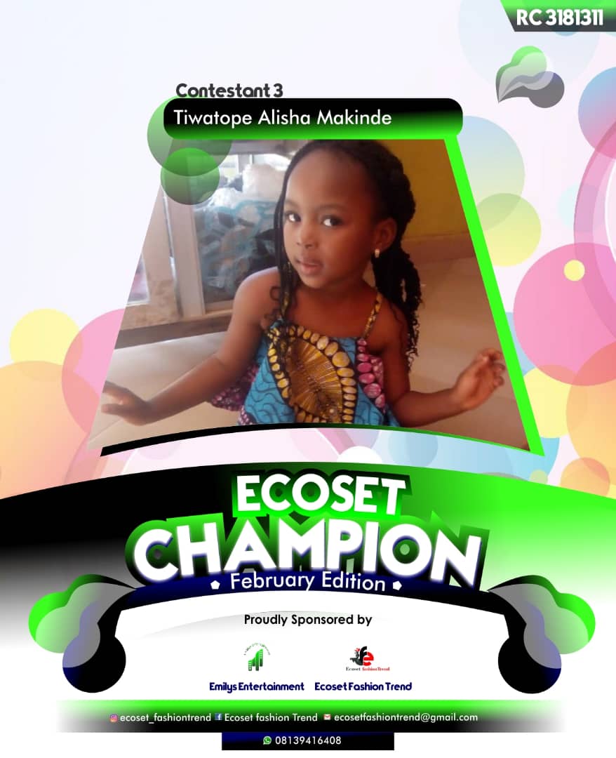 Vote TIWATOPE	ALISHA MAKINDE in ECOSET CAMPIONS OF FEBRUARY Voting Contest @ Fetem.com.ng