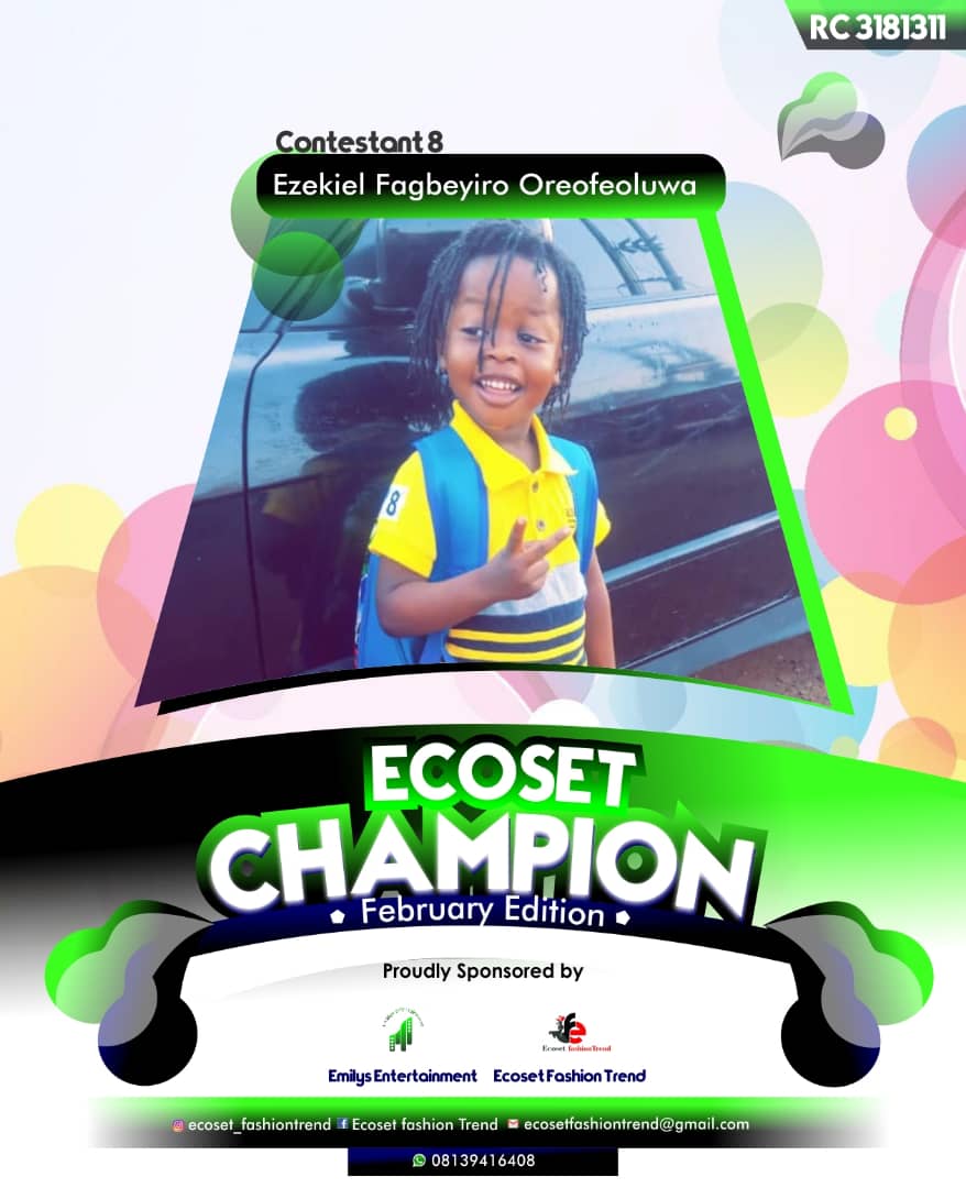 Vote EZEKIEL	FAGBEYIRO OREOFEOLUWA in ECOSET CAMPIONS OF FEBRUARY Voting Contest @ Fetem.com.ng