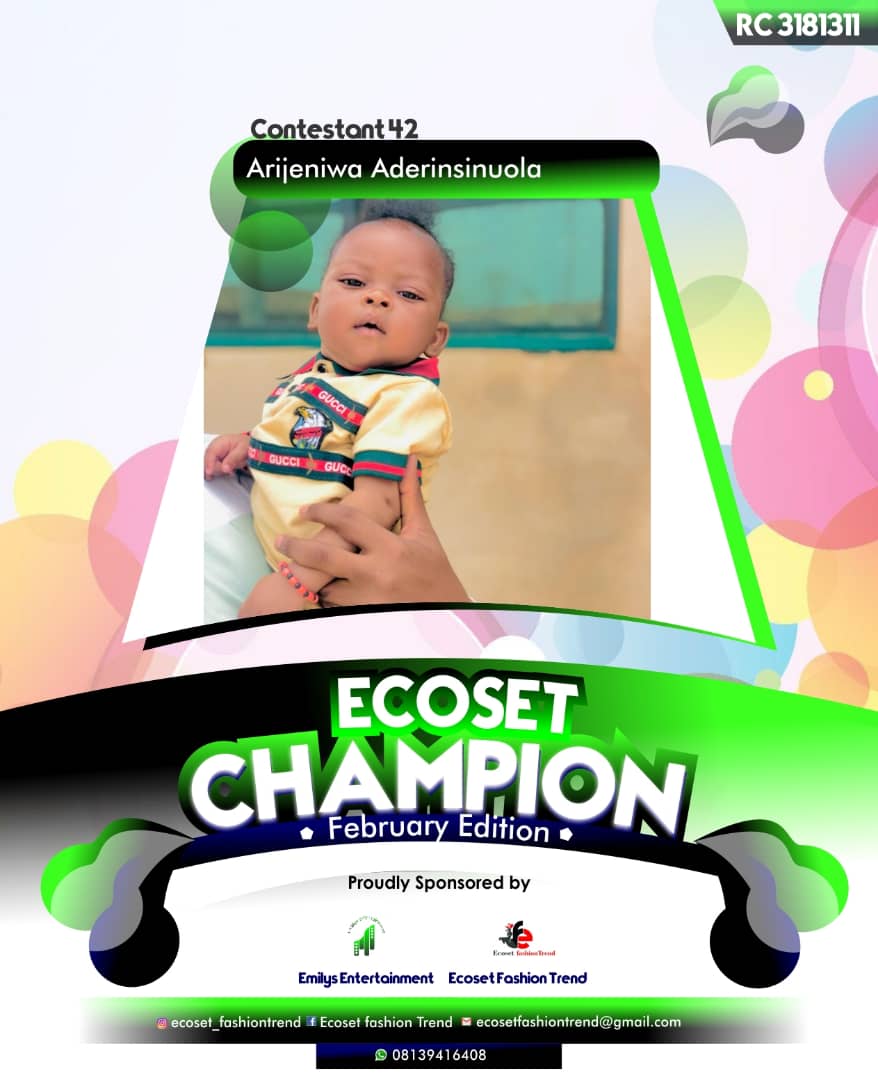 Vote Arijeniwa Aderinsinuola in ECOSET CAMPIONS OF FEBRUARY Voting Contest @ Fetem.com.ng