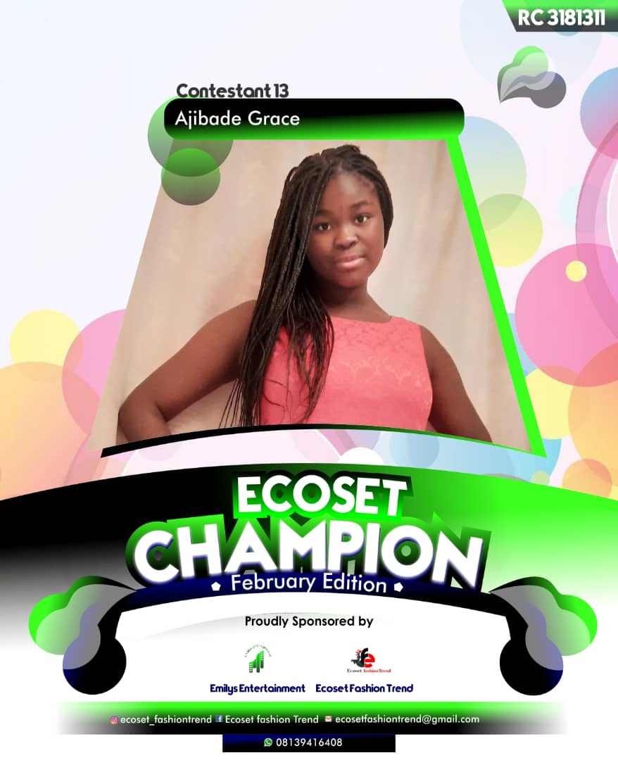 Vote AJIBADE GRACE in ECOSET CAMPIONS OF FEBRUARY Voting Contest @ Fetem.com.ng