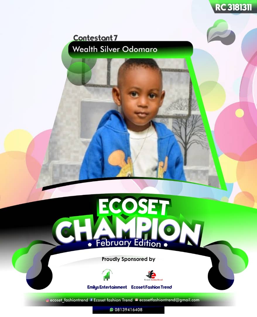 Vote WEALTH	SILVER ODOMARO in ECOSET CAMPIONS OF FEBRUARY Voting Contest @ Fetem.com.ng